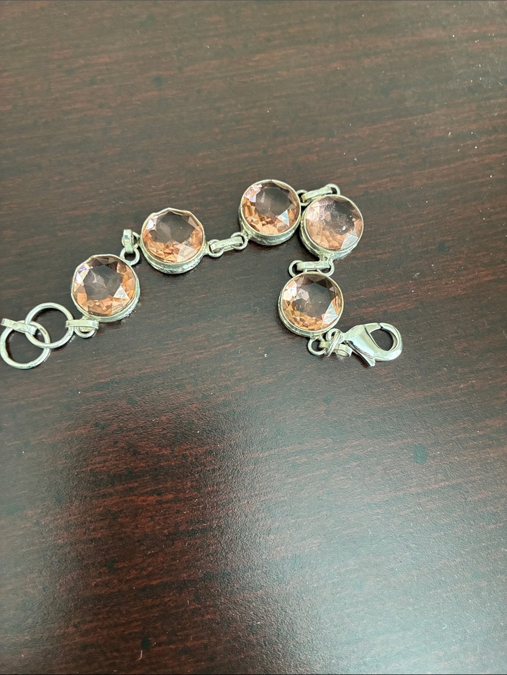 Rose quartz bracelet 71/2”